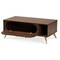 Baxton Studio Edel Mid-Century Modern Walnut Brown and Gold Finished Wood Coffee Table 174-10959-Zoro - alternate 6